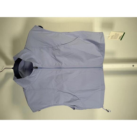 NWT Halara Zip Front Cropped Vest Active Top Blue Size Large - Picture 2 of 6